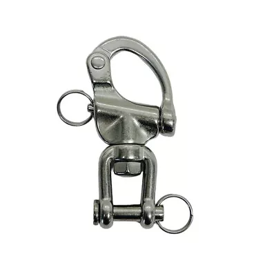 Marine Boat Stainless Steel 3-1/2  Jaw Swivel Snap Shackle 1500LB WLL Yacht  • $14.99