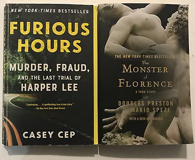 2 True Crime Books; The Monster Of Florence & Furious Hours Murder Fraud • $4.99