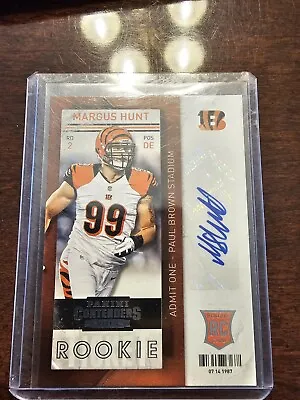 Margus Hunt 2013 Panini Contenders Autograph Rookie Ticket  Auto Bengals • $2.49