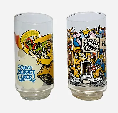 Vintage 1981 McDonalds The Great Muppet Caper Collectable Glasses Lot Of 2🔥 • $13.95