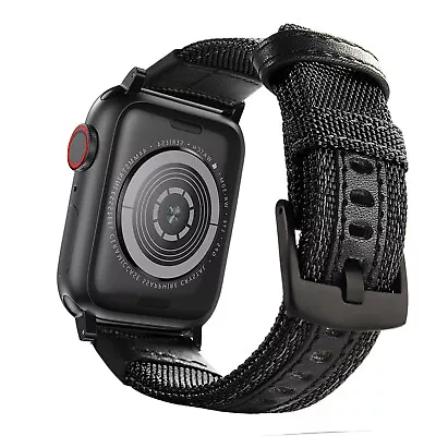 $16.24 • Buy Leather Solo Loop For Apple Watch Band Series 5 Se 6 7 FABRIC Nylon IWatch Strap