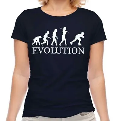 Roller Blading Evolution Of Man Ladies T-shirt Tee Top Gift Blades • $16.61