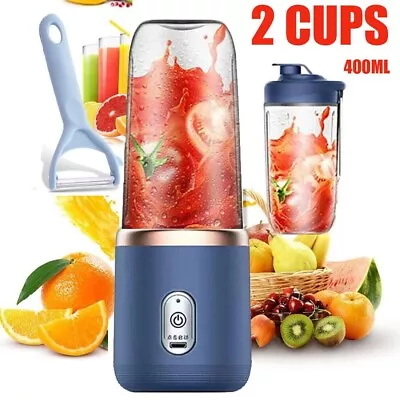 Electric Juice Maker Portable Blender Smoothie Mini Juicer Fruit Machine 400ml • £9.20