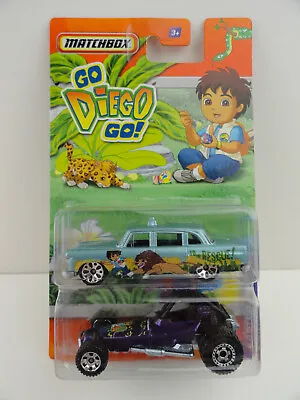 2010 Matchbox Go Diego Go! Easter Rides 2-Pack (Checker Cab & 2006 Dune Buggy) • $5.99