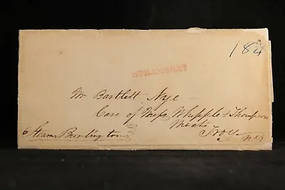 Lake Champlain 1842 Steamboat Cover Champlain To Troy NY Steamer Burlington • $175