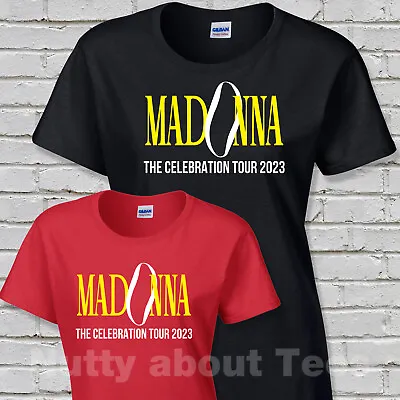 £10.99 • Buy Madonna Ladies Fitted Tshirt The Celebration Tour 2023 Small-2xl