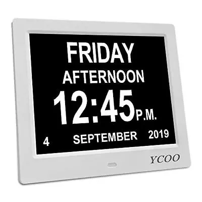 YCOO [Newest Version] Dementia Clock8 Inches Calendar Date ClockMemory Loss Da • £29.83