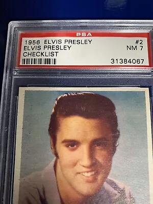 1956 Elvis Presley Bubbles Inc  Topps Checklist Card 2 PSA 7 • $295