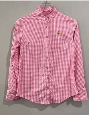 MASTERS Peter Millar Button Down Long Sleeve Check Shirt Size Small • $29.05