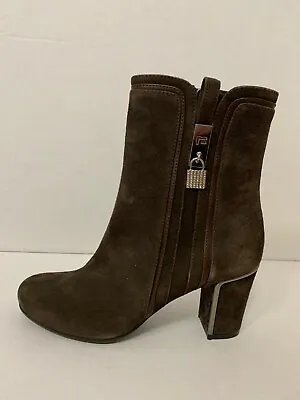 MARINO  FABIANI  New  Suede  Brown  Boots  EU Size -  37 (heeled - 7cm). • $399.95