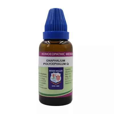 Father Muller Gnaphalium Polycephalum Q 30ML Homeopathic Medicine For Sciatica • £25.64