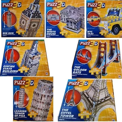 3d Puzzles 3d Foam Backed Puzzle Famous World Landmarks Gift 8+ Kids Adults New • £10.99