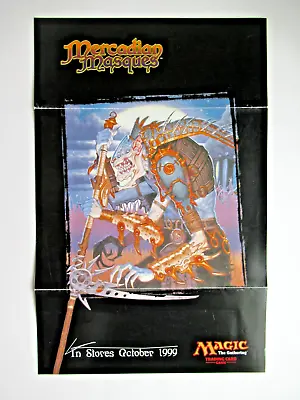Magic The Gathering MTG Mercadian Masques 1999 Promotional Flier Poster 17 X11  • $129