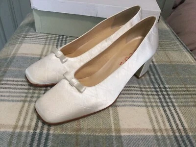 £20 • Buy Vintage 60s Style Ivory  Wedding Shoes Size 5 Mod 