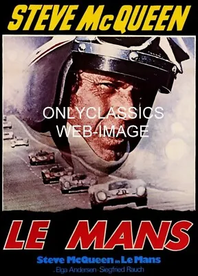 1970 Steve Mcqueen Lemans Auto Racing Sports Car Poster Porsche Ferrari Speedway • $13.17