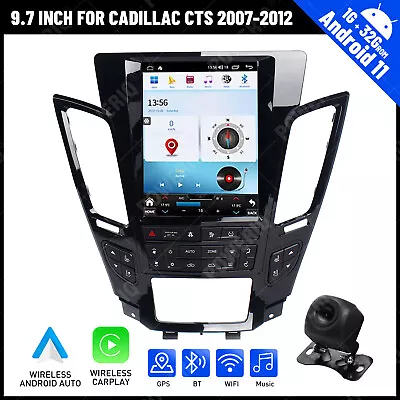 9.7  Tesla Style Car Radio Stereo For Cadillac CTS 2007-2012 CarPlay GPS Navi US • $490