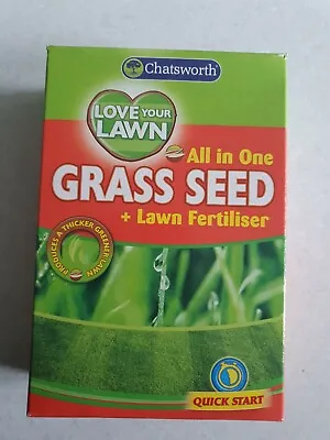 Chatsworth All In One Grass Lawn Seed & Fertiliser With Easy Pour - 375g • £5.50