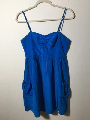 $14.99 • Buy Forever New Womens Silk Blue Dress Size 10 Sleeveless