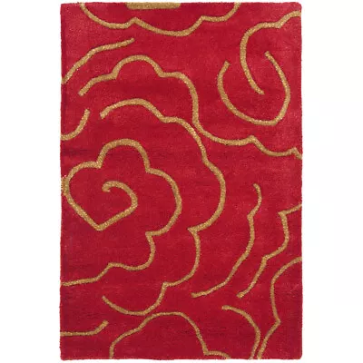 Safavieh Soho Collection Soh812A Handmade Red Rug Floral Pattern Rug Carpet • $47.13