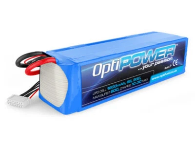 £57.99 • Buy Optipower 1600mAh 6S 30C LiPo : OPR16006S