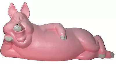 Vintage Pink Pig Blow Mold Hard Plastic Lawn Ornament Canada Damaged Nose • $21.91