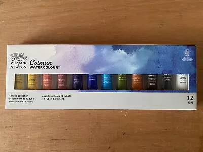 Winsor & Newton Cotman Water Colour Paint 12 Tubes 8ml**new Free P&p** • £16