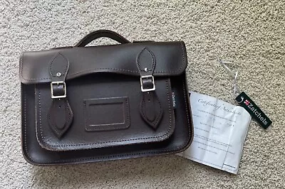 $120 • Buy Zatchels Dark Brown Crossbody Satchel Leather 11.5 In Great Condition Magnet
