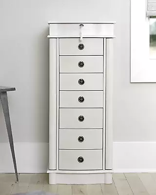 North Jewelry Armoire – Locking Storage Organizer With Seven Spacious Drawers W • $292.12