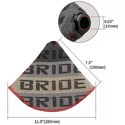Bride Race Hyper Fabric Shift Knob Shifter Boot Cover MT/AT Purpl Stitches • $17.41