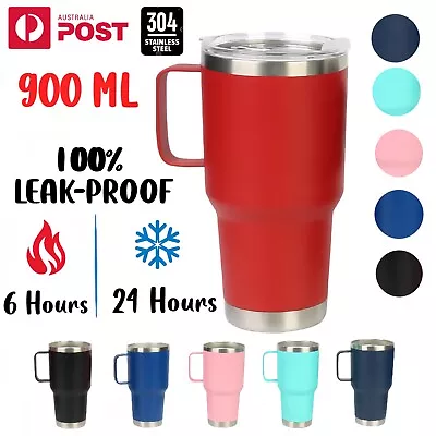 $31.95 • Buy Thermal Cup Stainless Steel Water Bottle Insulated Flask Coffee Mug Travel 900ML