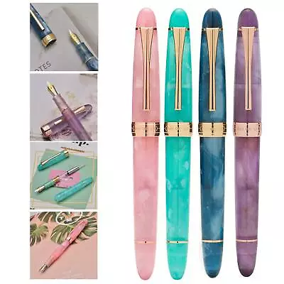 2021 New KAIGELU 356 Acrylic Fountain Pen Iridium EF/F/M Nib With Ink Converter • $28.65