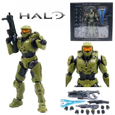 Halo Master Chief Green Spartan 7  Action Figure Display Model Toy Doll Gift • £19.99