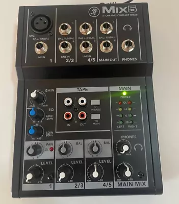 Mackie Mix5 Mixer - 5-Channel Compact Mixer (Excellent Condition) • £39.99