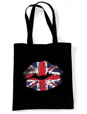 UNION JACK LIPS SHOULDER BAG - United Kingdom England Flag Holiday UK Shopping • £8.95