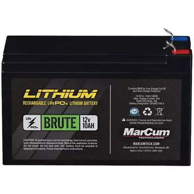 MarCum Lithium 12V 10AH LiFePO4 Brute Battery | Ice Fishing Gear | Ice Fishing • $113.76