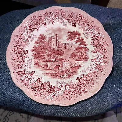 4  J&g Meakin Romantic England Derbyshire Haddon Hall Dinner Plate Red 10  • $89.99