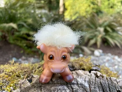 1964 3  Vintage All Original Thomas Dam Cow Troll Doll W/White Muzzle • $46.85