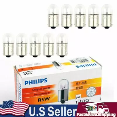 New 10pcs PHILIPS 12821 R5W 12V 5W BA15s Premium Vision Signaling Lamp Bulbs USA • $15