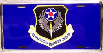 Aluminum Military License Plate Air Force Special Operations Command NEW • $17.50