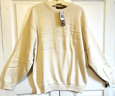 NWT Shenandoah Artic Cat XL Cream Color Crewneck Pullover Sweater 100% Cotton • $15