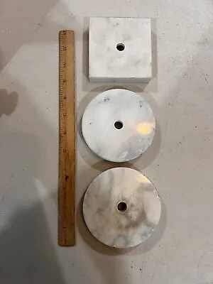 Vintage Antique Italian Marble Lamp Base Part Lot If 3 • $25