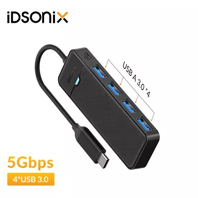 USB C 3.0 Hub 4Port USB Hub USB Splitter USB Expander For Laptop Flash Drive HDD • $9.49