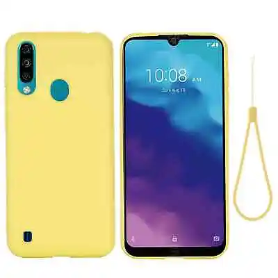 For ZTE Blade A3 A5 A7 2020 V30 Soft Liquid Silicone Cover With Phone Case Strap • $7.68