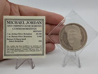 1994 Michael Jordan 1oz Silver Coin Birmingham Barons Baseball #45 SEALED RARE 2 • $100