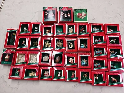 $49.95 • Buy 1980s Hallmark Keepsake Collectors Miniature Christmas Ornaments Lot Of 36