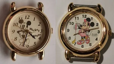 Seiko Alba Disney Mickey & Minnie Watch Set Vintage Retro Excellent Working • $48