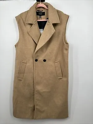 New VERO MODA Women’s Long Coat Waistcoat Size XL NWT Tiger’s Eye • $69