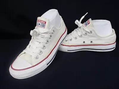 CONVERSE All Star Chuck Taylor Low Top Trainers White Size UK 5 Eur 37.5 • £25