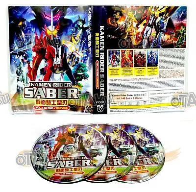 Kamen Rider Saber - Tv Series Dvd Box Set (1-48 Eps + 3 Movies) Ship From Uk • £46.07