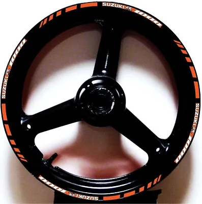 Dk Orange Gp Style Custom Rim Stripes Wheel Decals Tape Sticker Suzuki Gsxr 1000 • $17.99